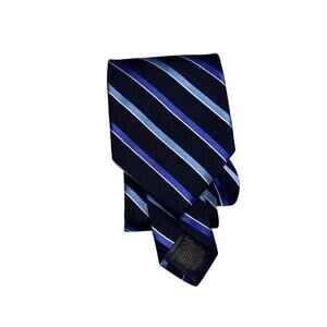 Brooks Brothers Navy Blue Diagonal Stripe Silk Tie